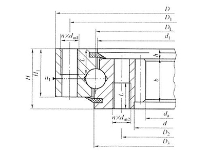 單排四點(diǎn)接觸式回轉(zhuǎn)支承(HS)