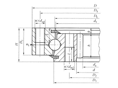 單排四點(diǎn)接觸球式回轉(zhuǎn)支承(QU、QW、QN系列)